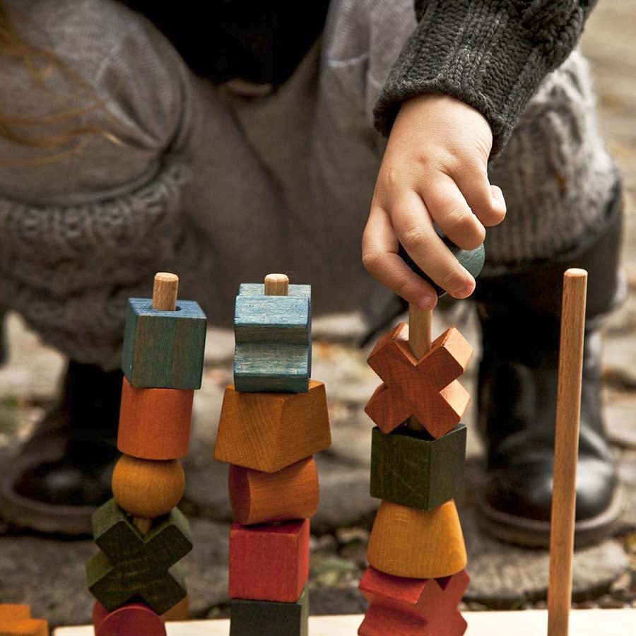 Wooden Story Stacking toy rainbow